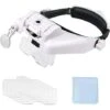 Loupe Frontale Grossissantes Lunettes Loupe Éclairante Avec 3 Lumières LED - 5 Lentilles Détachables 1.0X à 3.5X - 8X Lentille Secondaire - Bandeau Réglable Pour Réparations Couture Artisana -Promos Outil Virtuose Magasin 93990322 1