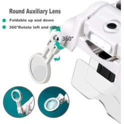 Loupe Frontale Grossissantes Lunettes Loupe Éclairante Avec 3 Lumières LED - 5 Lentilles Détachables 1.0X à 3.5X - 8X Lentille Secondaire - Bandeau Réglable Pour Réparations Couture Artisana 10 Loupe Frontale Grossissantes Lunettes Loupe Éclairante Avec 3 Lumières LED - 5 Lentilles Détachables 1.0X à 3.5X - 8X Lentille Secondaire - Bandeau Réglable Pour Réparations Couture Artisana -Promos Outil Virtuose Magasin 93990322 4
