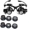 Loupe Serre Tête Loupe Frontale Lunettes Grossissantes Allumage LED Grossissements De 10x, 15x, 20x Et 25x