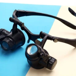 Loupe Serre Tête Loupe Frontale Lunettes Grossissantes Allumage LED Grossissements De 10x, 15x, 20x Et 25x -Promos Outil Virtuose Magasin 94212882 4