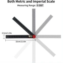 Rapporteur Numérique Règle D'Angle Numérique Goniomètre Numérique 360 ° Avec Grand écran LCD Outil De Mesure De Règle (200mm) -Promos Outil Virtuose Magasin 94700308 4