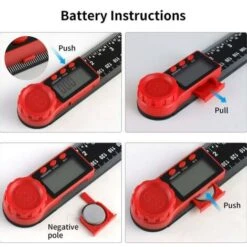Rapporteur Numérique Règle D'Angle Numérique Goniomètre Numérique 360 ° Avec Grand écran LCD Outil De Mesure De Règle (200mm) -Promos Outil Virtuose Magasin 94700308 5
