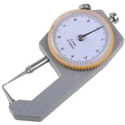 Outil De Mesure De Plage De 0 à 10 Mm Résolution De 0,05 Mm Jauge D'épaisseur à Cadran Rond Portable Compatible Avec Le Tissu En Cuir