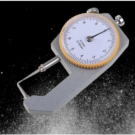 Outil De Mesure De Plage De 0 à 10 Mm Résolution De 0,05 Mm Jauge D'épaisseur à Cadran Rond Portable Compatible Avec Le Tissu En Cuir 4 Outil De Mesure De Plage De 0 à 10 Mm Résolution De 0,05 Mm Jauge D'épaisseur à Cadran Rond Portable Compatible Avec Le Tissu En Cuir – Image 2
