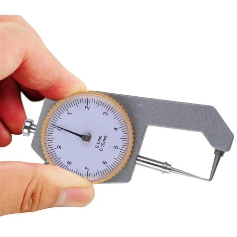 Outil De Mesure De Plage De 0 à 10 Mm Résolution De 0,05 Mm Jauge D'épaisseur à Cadran Rond Portable Compatible Avec Le Tissu En Cuir 5 Outil De Mesure De Plage De 0 à 10 Mm Résolution De 0,05 Mm Jauge D'épaisseur à Cadran Rond Portable Compatible Avec Le Tissu En Cuir – Image 3