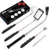 ELLE Outil De Ramassage Télescopique Magnétique 5 Pièces, Kit D'outils Extensible Avec Lumière LED, Y Compris 15 Lb/1 Lb/miroir D'inspection Rond/carré/poignée Télescopique Pivotant à 360°