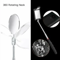 ELLE Outil De Ramassage Télescopique Magnétique 5 Pièces, Kit D'outils Extensible Avec Lumière LED, Y Compris 15 Lb/1 Lb/miroir D'inspection Rond/carré/poignée Télescopique Pivotant à 360° -Promos Outil Virtuose Magasin 94923056 3