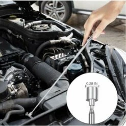 ELLE Outil De Ramassage Télescopique Magnétique 5 Pièces, Kit D'outils Extensible Avec Lumière LED, Y Compris 15 Lb/1 Lb/miroir D'inspection Rond/carré/poignée Télescopique Pivotant à 360° -Promos Outil Virtuose Magasin 94923056 5