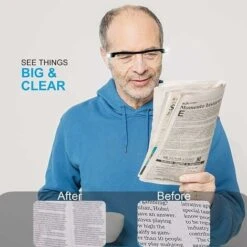 Lunettes De Lecture - Loupe De Vision Puissante Avec Lumière LED, Grossissement De 160%, Pour Lecture,Tous Les Travaux De Précision,Réparations,Couture, Montres Et Artisanat -Promos Outil Virtuose Magasin 95024399 4