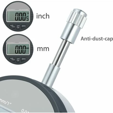 Comparateur 0,01 Mm Gamme Instrument Cadran Indicateur De Test Lampe De Mesure Industrielle De Haute Précision Percentiomètre 25,4 Mm 6 Comparateur 0,01 Mm Gamme Instrument Cadran Indicateur De Test Lampe De Mesure Industrielle De Haute Précision Percentiomètre 25,4 Mm – Image 4