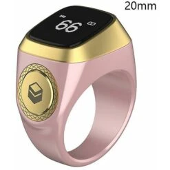 Smart Tasbih Tally Counter Ring For Muslim Zikr Digital Tasbeeh 5 Horaires De Prière Hfmqv-COLOR：Rose 1pc