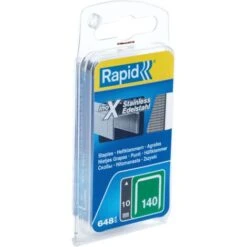 RAPID - Agrafes Acier Inoxydable En Fil Plat N° 140/10 Mm - Blister 648