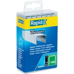 RAPID - Agrafes N°140/16 Mm En Fil Plat Inoxydable - Agrafes Galva - Boite Polypro 2000