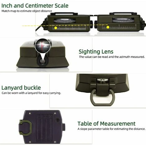 Boussole Verte, Boussole Visée Boussole Militaire Boussole Geologie Camping, Boussole Randonnee Boussole Multifonction Professionnelle étanche Et Résistant Aux Vibrations Avec La Poche 5 Boussole Verte, Boussole Visée Boussole Militaire Boussole Geologie Camping, Boussole Randonnee Boussole Multifonction Professionnelle étanche Et Résistant Aux Vibrations Avec La Poche – Image 3