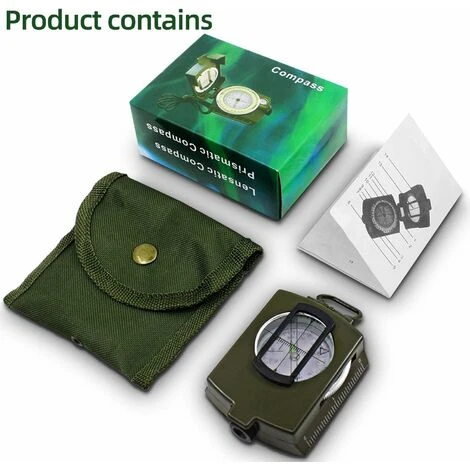Boussole Verte, Boussole Visée Boussole Militaire Boussole Geologie Camping, Boussole Randonnee Boussole Multifonction Professionnelle étanche Et Résistant Aux Vibrations Avec La Poche 7 Boussole Verte, Boussole Visée Boussole Militaire Boussole Geologie Camping, Boussole Randonnee Boussole Multifonction Professionnelle étanche Et Résistant Aux Vibrations Avec La Poche – Image 5