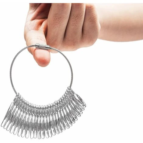 Mesure Taille Bague,Ring Sizer Anneaux Pour Mesurer Taille Doigts Pour Bagues Tailles A-Z Métal/Acier/Plastiqu 7 Mesure Taille Bague,Ring Sizer Anneaux Pour Mesurer Taille Doigts Pour Bagues Tailles A-Z Métal/Acier/Plastiqu – Image 5