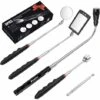 Outil De Ramassage Télescopique Magnétique 5 Pièces, Kit D'outils Extensible Avec Lumière LED, Y Compris 15 Lb/1 Lb/miroir D'inspection Rond/carré/poignée Télescopique Pivotant à 360° Pour La Vue Et L 1 Outil De Ramassage Télescopique Magnétique 5 Pièces, Kit D'outils Extensible Avec Lumière LED, Y Compris 15 Lb/1 Lb/miroir D'inspection Rond/carré/poignée Télescopique Pivotant à 360° Pour La Vue Et L -Promos Outil Virtuose Magasin 95476101 1