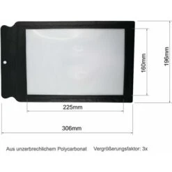 Lot De 2 Grosses Loupes De Lecture A4 - Très Légères Et Incassables - Pour Personnes âgées - Lentille A4 - Grossissement 3 Fois - Pour Livres, Journaux, Cartes -Promos Outil Virtuose Magasin 95506409 3