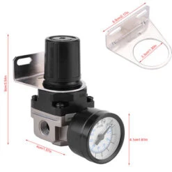 Régulateur Pneumatique Pression D'air Réglable Compresseur Vanne De Commande Jauge G1/4 Connexion 10 Régulateur Pneumatique Pression D'air Réglable Compresseur Vanne De Commande Jauge G1/4 Connexion -Promos Outil Virtuose Magasin 95599154 4