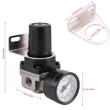 Régulateur Pneumatique Pression D'air Réglable Compresseur Vanne De Commande Jauge G1/4 Connexion 6 Régulateur Pneumatique Pression D'air Réglable Compresseur Vanne De Commande Jauge G1/4 Connexion – Image 4