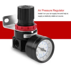 Régulateur Pneumatique G1/4 Jauge De Soupape De Commande De Compresseur De Pression D'air Réglable Avec Support -Promos Outil Virtuose Magasin 95599275 3