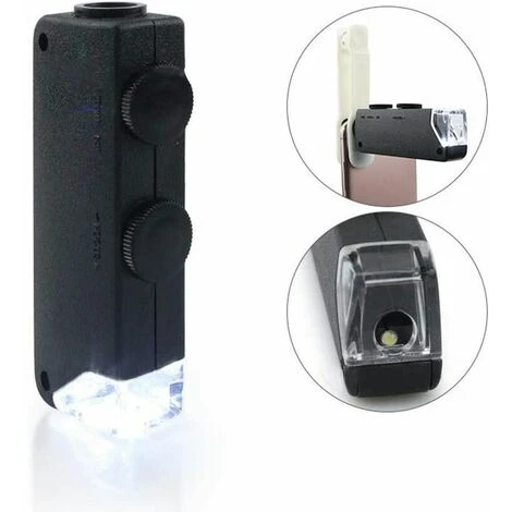 Microscope De Poche LED 60x - 100x Loupe Loupe 3 Microscope De Poche LED 60x - 100x Loupe Loupe
