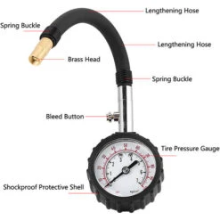 Testeur De Jauge De Pression Des Pneus Pour Voiture, Camion, Moto, Vélo -Promos Outil Virtuose Magasin 95934080 3