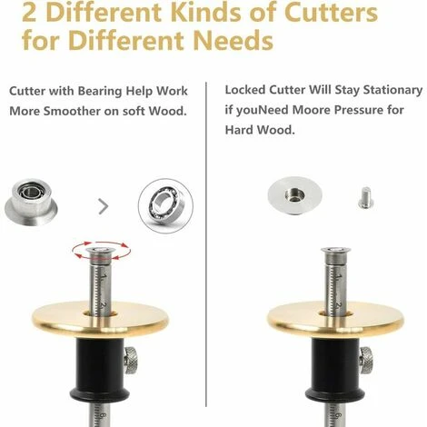 Trusquin De Traçage, Avec Roue Pour Bois Tendres Et Durs, Verrou De Sécurité, Fonction De Micro Réglage, Tournevis Inclus A 4 Trusquin De Traçage, Avec Roue Pour Bois Tendres Et Durs, Verrou De Sécurité, Fonction De Micro Réglage, Tournevis Inclus A – Image 2