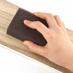 Eponge Abrasive Et Cale à Poncer　Lot De 4 éponges/Blocs De Ponçage Pour Surfaces Humides Et Sèches, Moyenne Fine (Grade 120 à 150) Ponçage -Promos Outil Virtuose Magasin 96338048 3