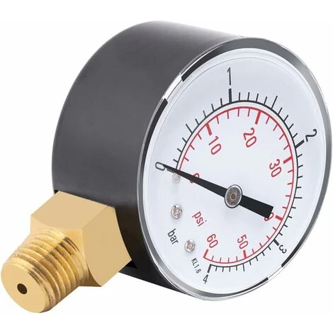 Autre Outil De Mesure Et Traçage Jauge De Pression Pour L'huile D'air Ou L'eau 0-4bar / 0-60psi NPT, 1/4"NPT Bottom Mount 6 Autre Outil De Mesure Et Traçage Jauge De Pression Pour L'huile D'air Ou L'eau 0-4bar / 0-60psi NPT, 1/4"NPT Bottom Mount – Image 4