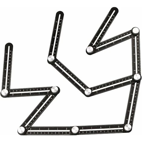 Règle Et Réglet Règle De Mesure Multi-angle, En Alliage D'aluminium, 12 Règles Pliantes, Localisateur De Perçage De Carreaux, Outil De Mesure Pour Bricoleurs, Constructeurs, Charpentiers, Carreleurs, 3 Règle Et Réglet Règle De Mesure Multi-angle, En Alliage D'aluminium, 12 Règles Pliantes, Localisateur De Perçage De Carreaux, Outil De Mesure Pour Bricoleurs, Constructeurs, Charpentiers, Carreleurs,