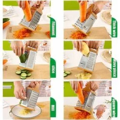 Rape 6 Ctés Trancheuse à Fromage Légumes Acier Inoxydable Rape à Usage Multiple Filamenteux Petites Et Grosses Lamelles -Promos Outil Virtuose Magasin 96340799 4