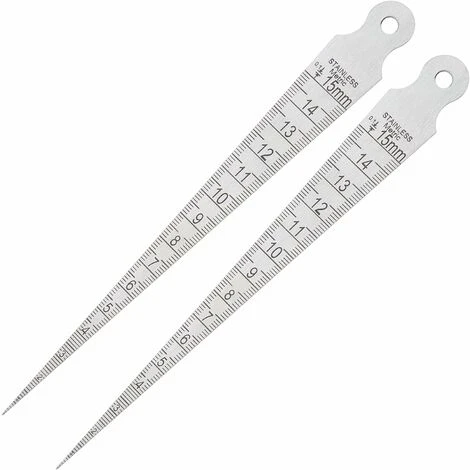 2pcs Jauge D'épaisseur De Cale Jauge D'écart Conique En Acier Inoxydable Jauge De Soudage Conique Outil De Mesure De 3 2pcs Jauge D'épaisseur De Cale Jauge D'écart Conique En Acier Inoxydable Jauge De Soudage Conique Outil De Mesure De