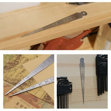 2pcs Jauge D'épaisseur De Cale Jauge D'écart Conique En Acier Inoxydable Jauge De Soudage Conique Outil De Mesure De 6 2pcs Jauge D'épaisseur De Cale Jauge D'écart Conique En Acier Inoxydable Jauge De Soudage Conique Outil De Mesure De – Image 4