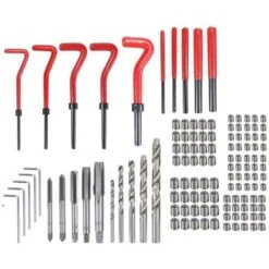 Kit De Réparation De Filetage 125pcs ， Outil De Réparation De Filetage Insert Outil De Taraudage Ensemble De Forets Pour Réparation Automatique Avec Boîte En Plastique，Outil De Réparation De Filetage