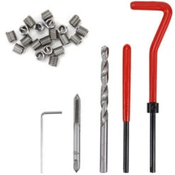 Kit De Réparation De Filetage 125pcs ， Outil De Réparation De Filetage Insert Outil De Taraudage Ensemble De Forets Pour Réparation Automatique Avec Boîte En Plastique，Outil De Réparation De Filetage -Promos Outil Virtuose Magasin 96715672 3