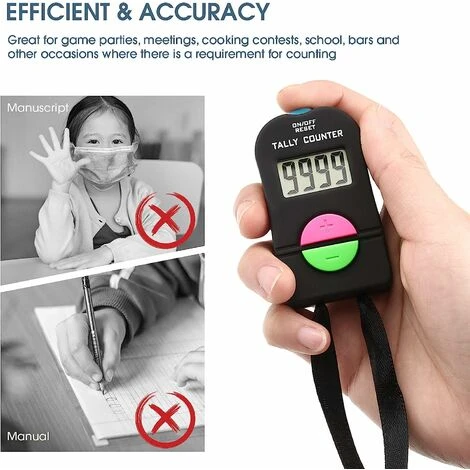 Compteur Numérique à Main Clicker Électronique Manuel Plus Et Moins Compteur De Clic Numérique Portable Avec Cordon Pour Sports Golf 6 Compteur Numérique à Main Clicker Électronique Manuel Plus Et Moins Compteur De Clic Numérique Portable Avec Cordon Pour Sports Golf – Image 4