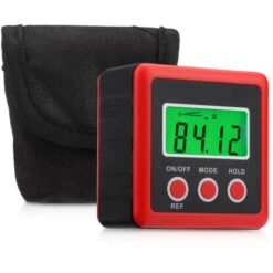 Jauge D'Angle Digital LCD Jauge D'Angle Inclinomètre Waterproof Jauge D'Angle Car Job - (Rouge)