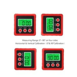 Jauge D'Angle Digital LCD Jauge D'Angle Inclinomètre Waterproof Jauge D'Angle Car Job - (Rouge) -Promos Outil Virtuose Magasin 97245507 3