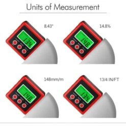 Jauge D'Angle Digital LCD Jauge D'Angle Inclinomètre Waterproof Jauge D'Angle Car Job - (Rouge) -Promos Outil Virtuose Magasin 97245507 4