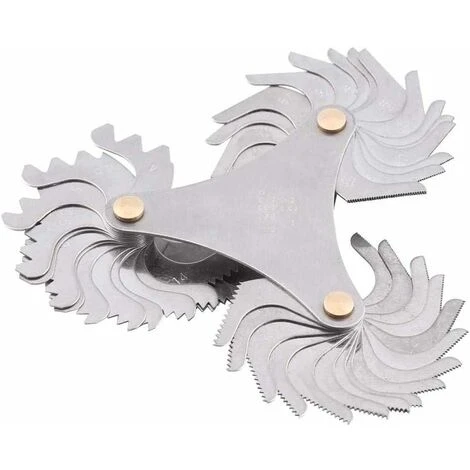 Jauge De Pas De Vis En Acier Inoxydable - 60 Et 55 Degrés - Outil De Mesure Métrique Et Impérial (51 Pièces) 4 Jauge De Pas De Vis En Acier Inoxydable - 60 Et 55 Degrés - Outil De Mesure Métrique Et Impérial (51 Pièces) – Image 2