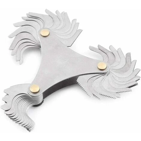 Jauge De Pas De Vis En Acier Inoxydable - 60 Et 55 Degrés - Outil De Mesure Métrique Et Impérial (51 Pièces) 7 Jauge De Pas De Vis En Acier Inoxydable - 60 Et 55 Degrés - Outil De Mesure Métrique Et Impérial (51 Pièces) – Image 5