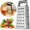 Boîte Râpe 4 Faces, Râpe Carrée En Acier Inoxydable Pour Cuisine Légumes Fruits Fromage