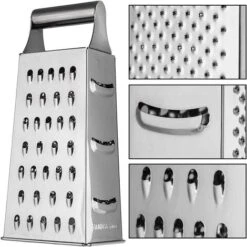 Boîte Râpe 4 Faces, Râpe Carrée En Acier Inoxydable Pour Cuisine Légumes Fruits Fromage -Promos Outil Virtuose Magasin 97502809 4