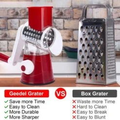 Râpe à Fromage Rotative, Trancheuse à Légumes à Mandoline De Cuisine, Trancheuse à Râpe Rotative Facile à Nettoyer Pour Fruits, Légumes -Promos Outil Virtuose Magasin 97559878 3