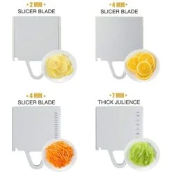 Mandoline Trancheuse Pour Cuisine Et Hachoir à Légumes, épaisseur Réglable Sans Danger Julienne Et Trancheuse Alimentaire, Trancheuse à Légumes Pour Fruits/pommes De Terre/concombre/oignon/viande Avec -Promos Outil Virtuose Magasin 97560264 3