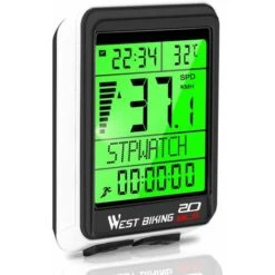 Compteur De Vélo Compteur Kilométrique Sans Fil Étanche Grand écran LCD 5 Options De Langue Compteur De Cycle Multifonction