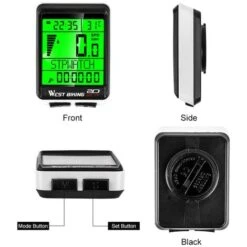 Compteur De Vélo Compteur Kilométrique Sans Fil Étanche Grand écran LCD 5 Options De Langue Compteur De Cycle Multifonction -Promos Outil Virtuose Magasin 97562435 3