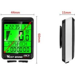 Compteur De Vélo Compteur Kilométrique Sans Fil Étanche Grand écran LCD 5 Options De Langue Compteur De Cycle Multifonction -Promos Outil Virtuose Magasin 97562435 4