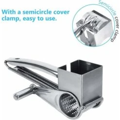 Rape à Fromage Polyvalente, Rape à Fromage En Acier Inoxydable Avec Tambours à Main En Acier Inoxydable, Rape à Spaetzle Pour Mozzerella, Légumes Et Plus, Design Ergonomique -Promos Outil Virtuose Magasin 97631401 3
